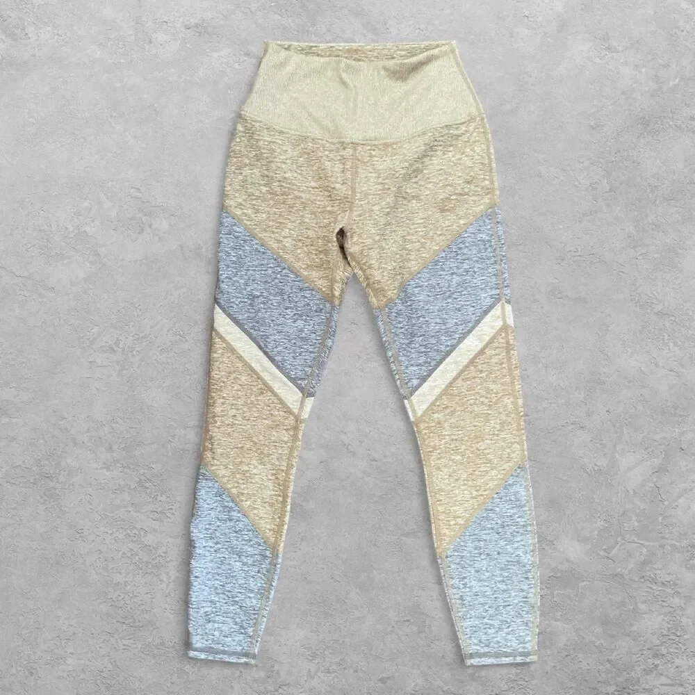 Alo Yoga Alosoft Sheila Colorblock Leggings XS High Waist Yoga Pilates